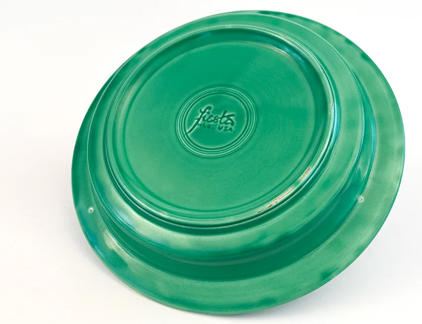 Green vintage fiestaware relish tray base for sale