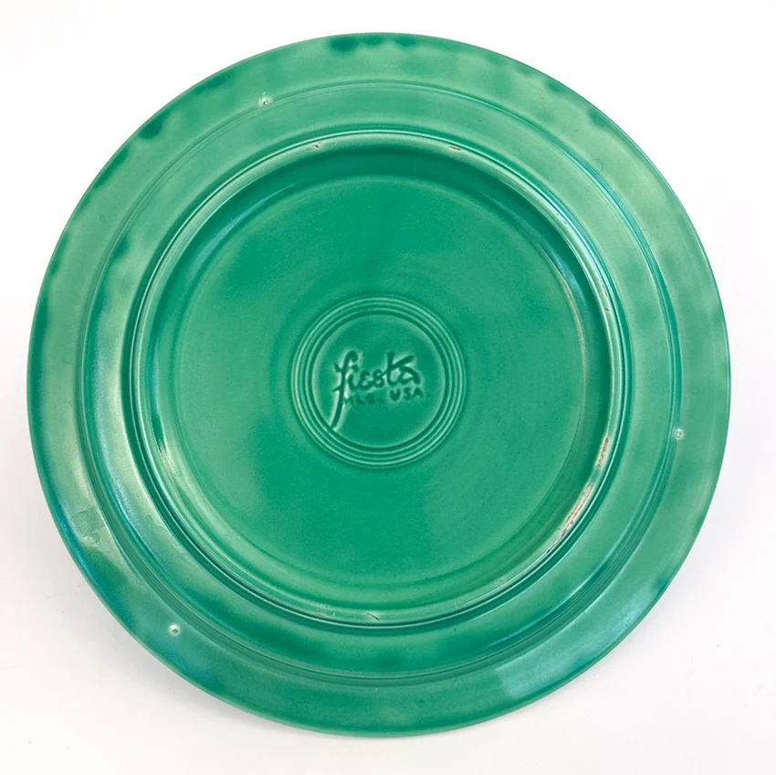 Green vintage fiestaware relish tray base for sale