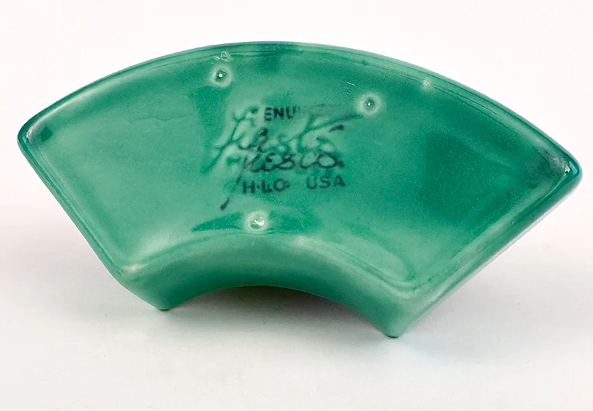 green vintage fiestaware double marked relish tray side insert