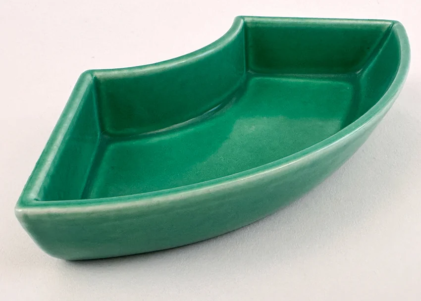 green vintage fiestaware unmarked relish tray side insert