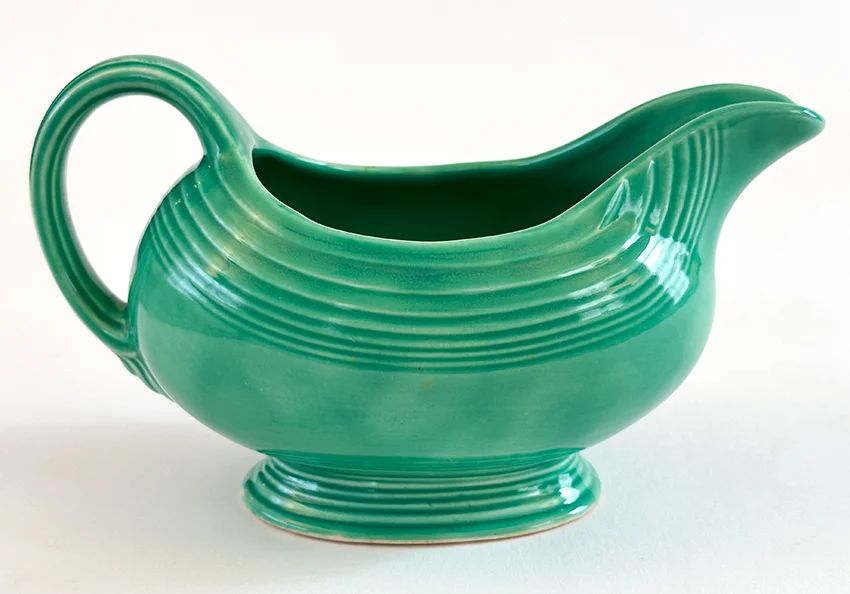 green vintage fiestaware sauce gravy boat for sale