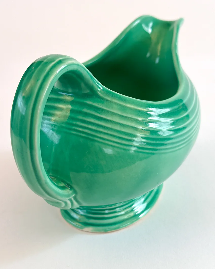 green vintage fiestaware sauce gravy boat for sale