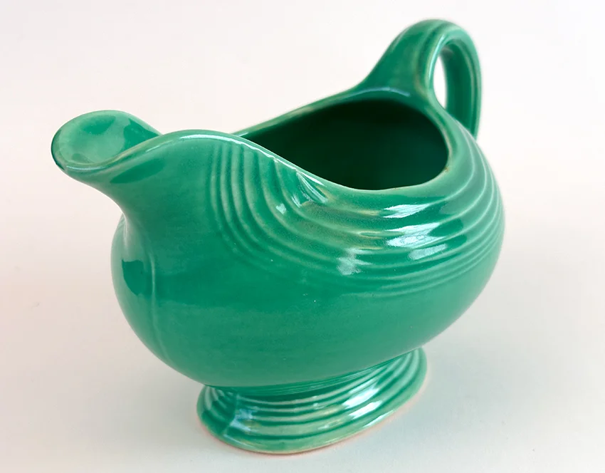 green vintage fiestaware sauce gravy boat for sale