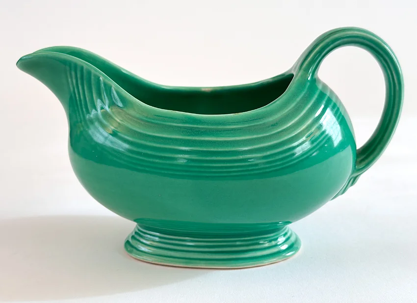 green vintage fiestaware sauce gravy boat for sale