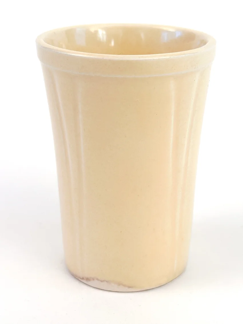 Ivory vintage homer laughlin riviera dinnerware juice tumbler for sale