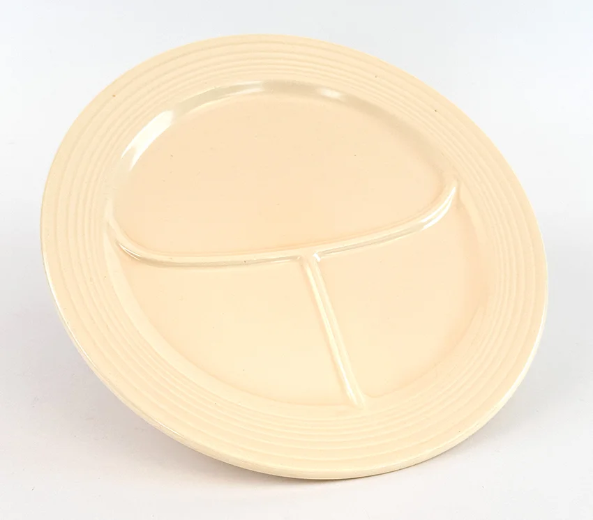 ivory vintage fiestaware 12 inch divided compartment plate for sale