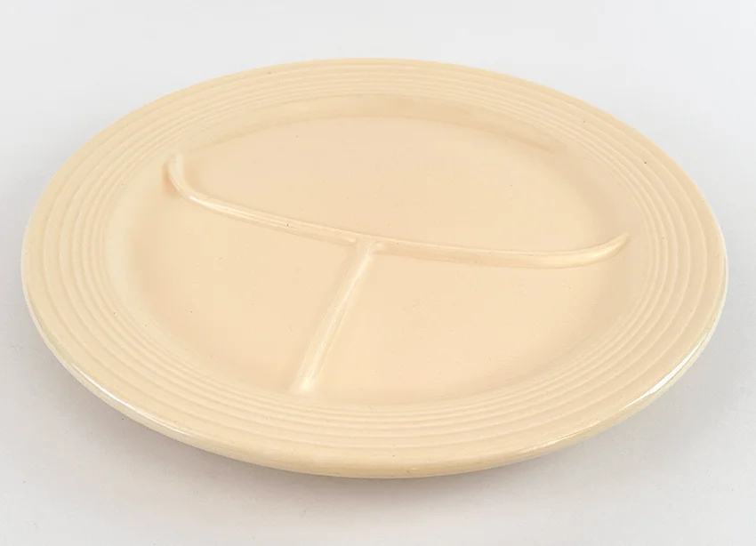 ivory vintage fiestaware 12 inch divided compartment plate for sale