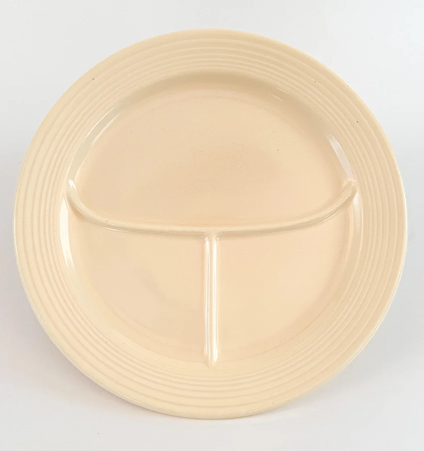 ivory vintage fiestaware 12 inch divided compartment plate for sale