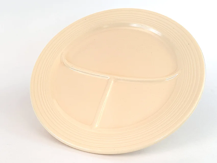 ivory vintage fiestaware 12 inch divided compartment plate for sale