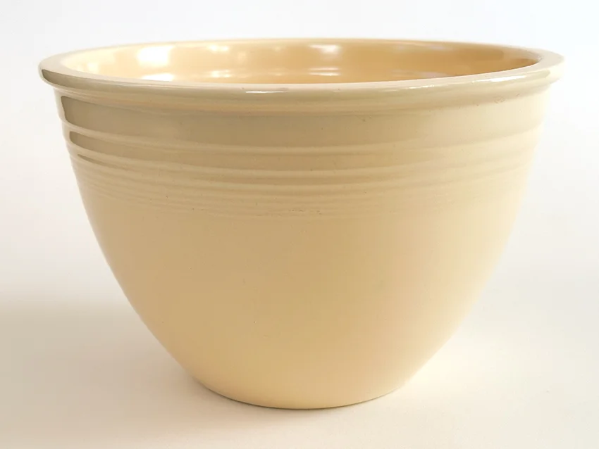 ivory vintage fiesta mixing bowl number five 5 with inside bottom rings for sale