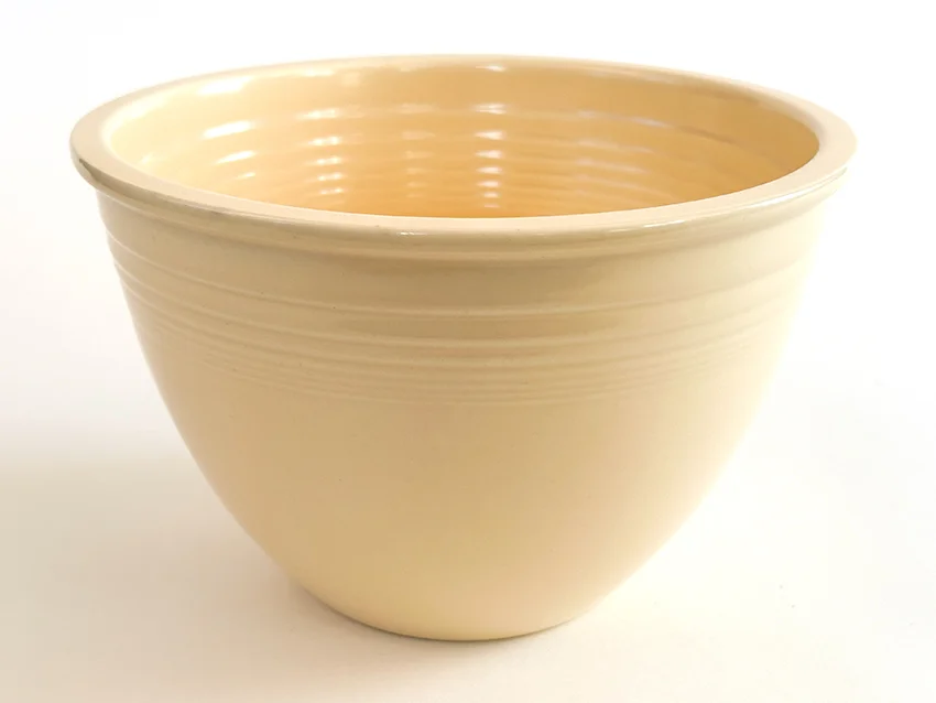 ivory vintage fiesta mixing bowl number five 5 with inside bottom rings for sale