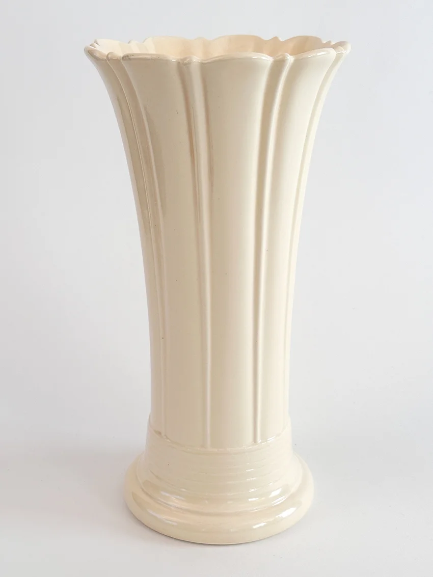 ivory vintage fiestaware 10 inch vase for sale