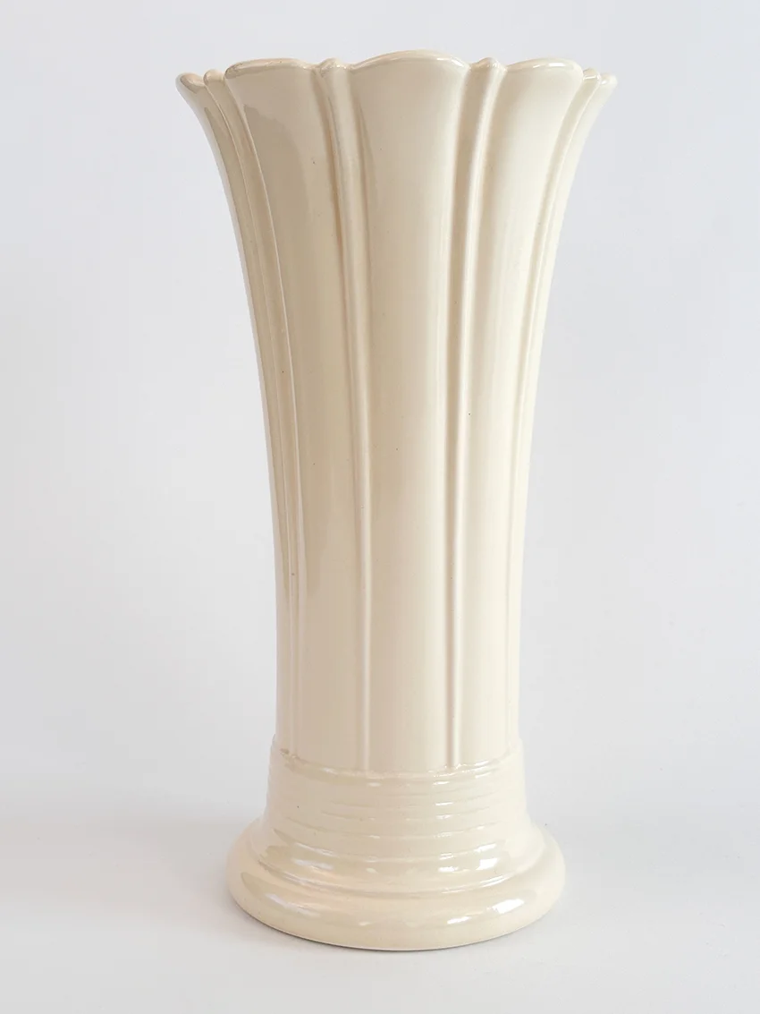 ivory vintage fiestaware 10 inch vase for sale