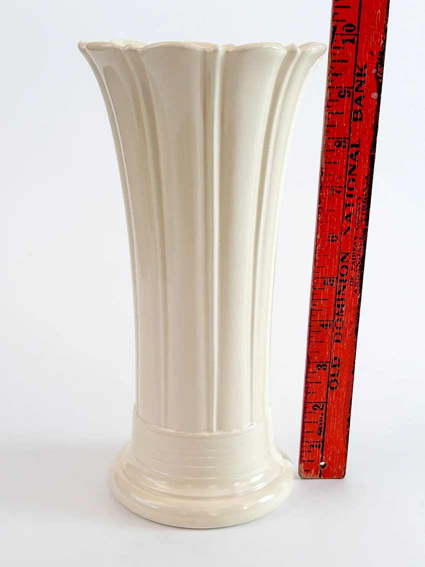 ivory vintage fiestaware 10 inch vase for sale