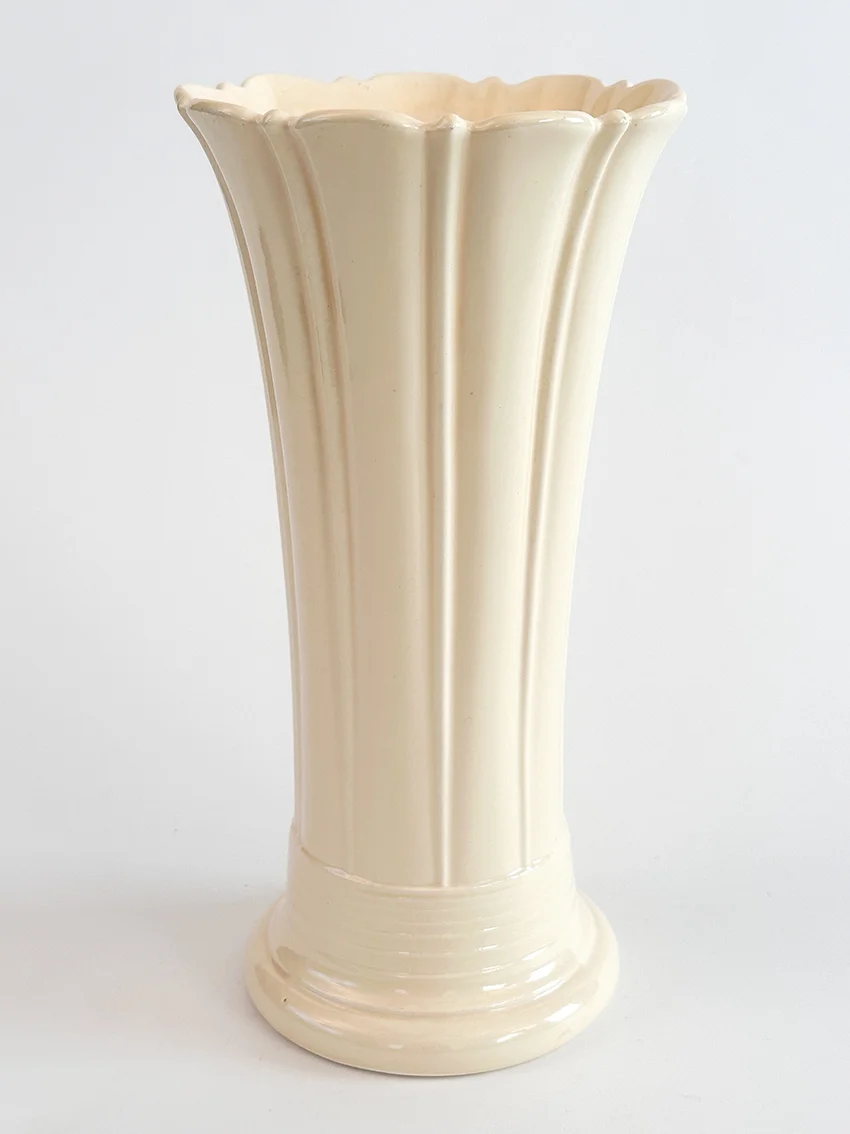 ivory vintage fiestaware 10 inch vase for sale