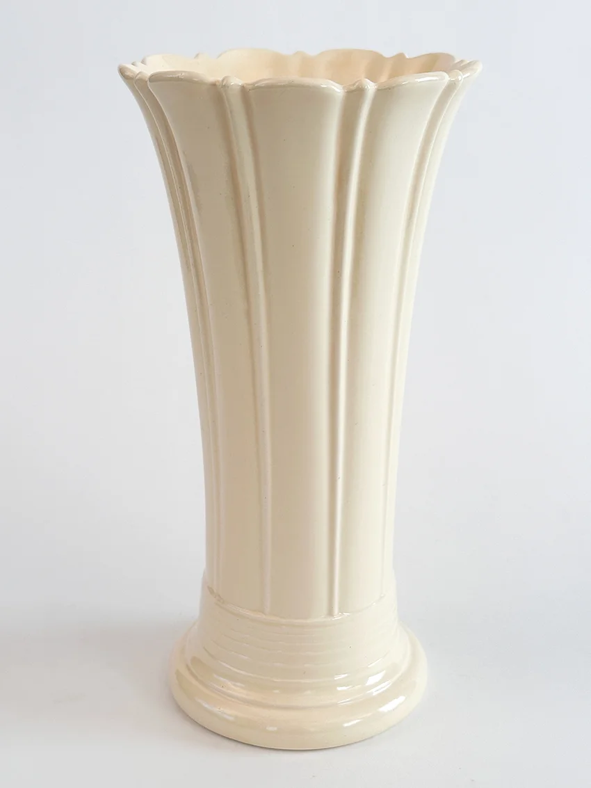 ivory vintage fiestaware 10 inch vase for sale