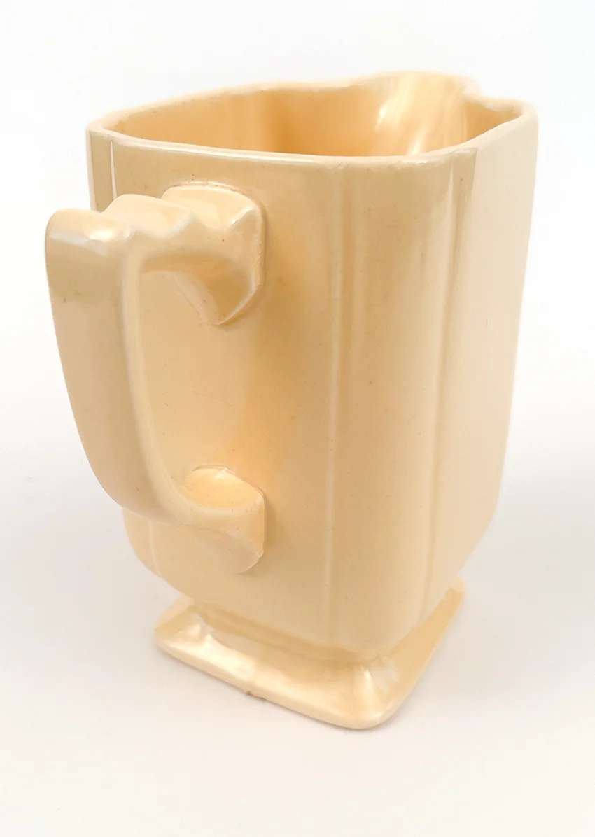 ivory riviera batter pitcher from homer laughlin pottery company radioactive original fiestaware color
