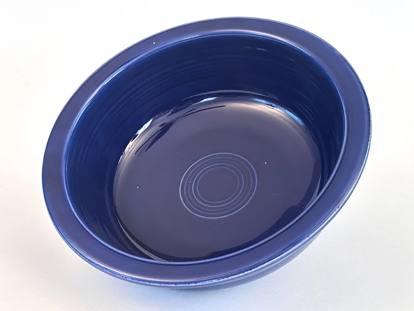 cobalt blue vintage fiestaware 9 inch round nappie vegetable bowl for sale