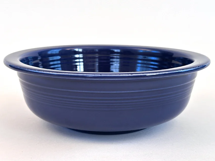 cobalt blue vintage fiestaware 9 inch round nappie vegetable bowl for sale