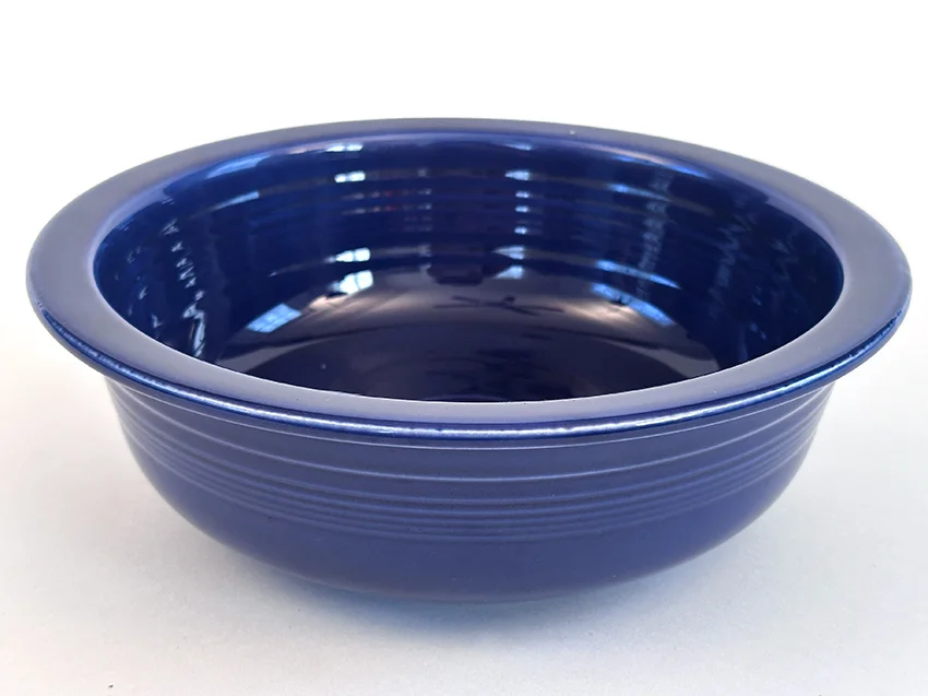 cobalt blue vintage fiestaware 9 inch round nappie vegetable bowl for sale