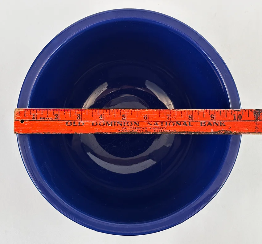 large cobalt blue vintage fiesta kitchen kraft mixing bowl made from 1938-1944