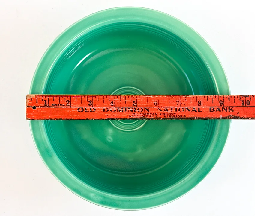 Green vintage fiestaware round vegetable nappie bowl