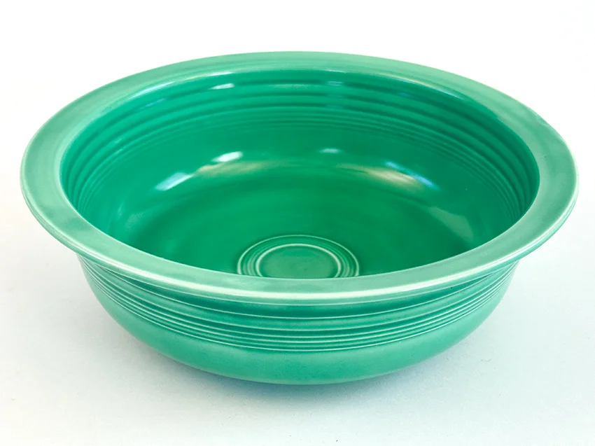 Green vintage fiestaware round vegetable nappie bowl