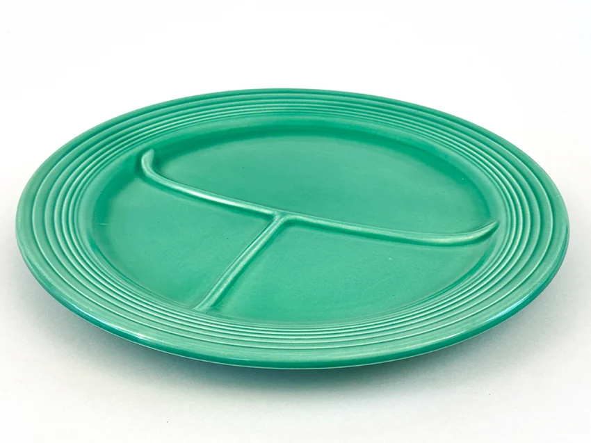 Green vintage fiestaware 12 inch divided compartment plate for sale