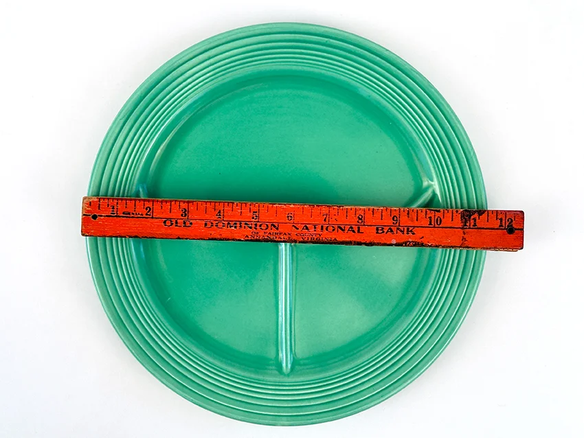 Green vintage fiestaware 12 inch divided compartment plate for sale