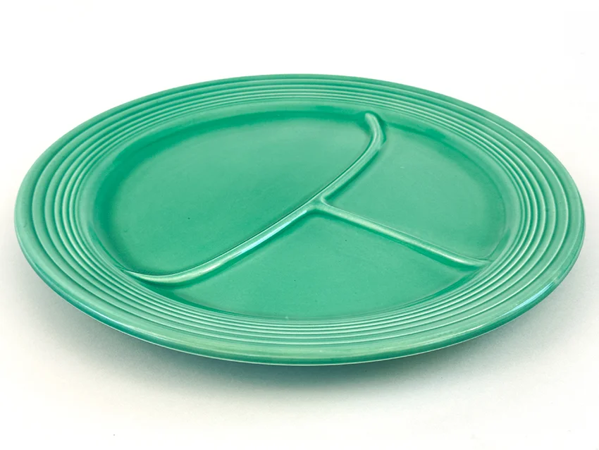 Green vintage fiestaware 12 inch divided compartment plate for sale