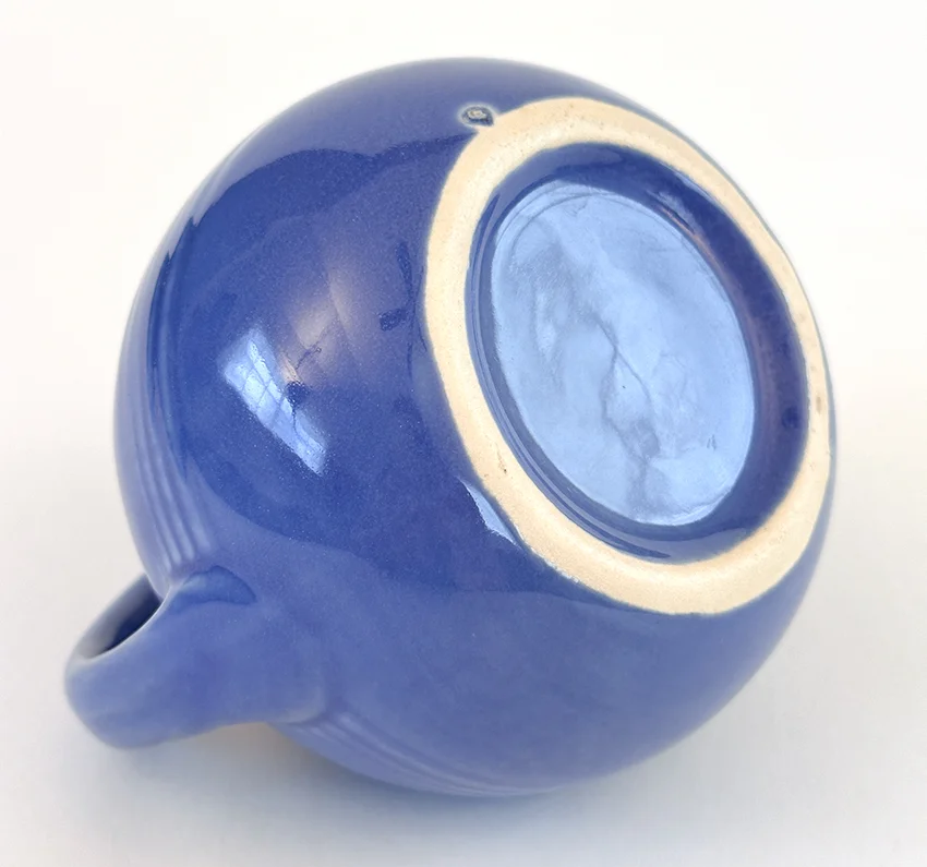 mauve blue vintage harlequin novelty ball creamer