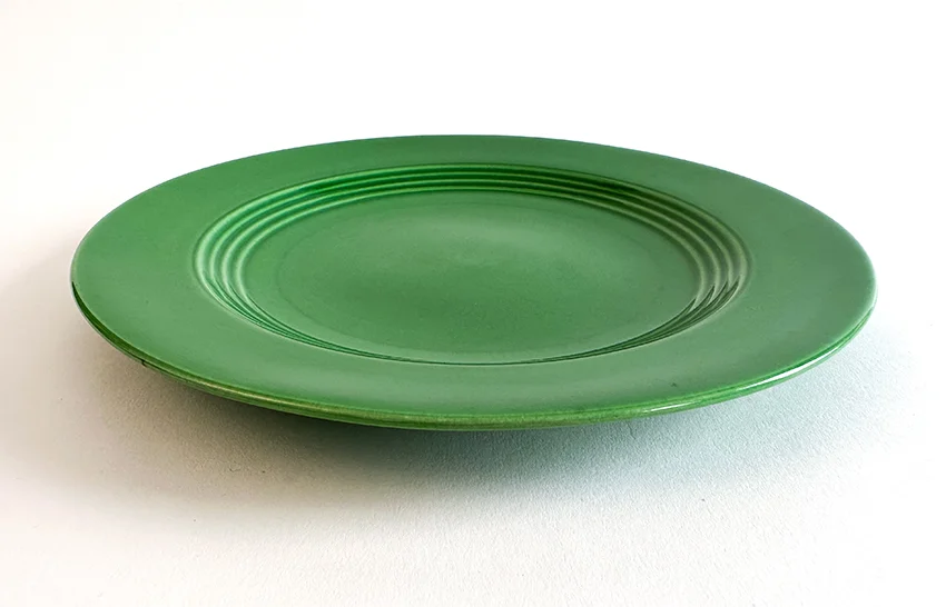 Medium green vintage harlequin 9 inch luncheon  plate