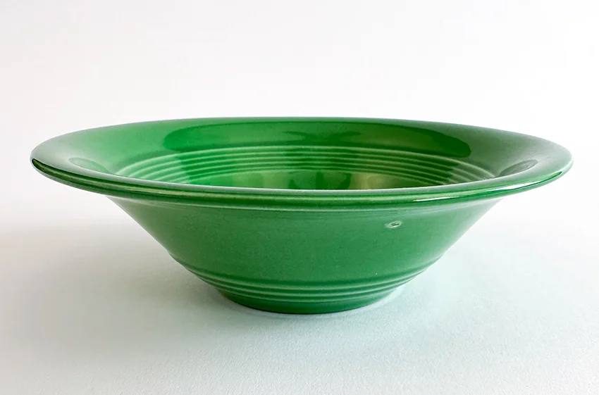 Medium green vintage harlequin fruit bowl