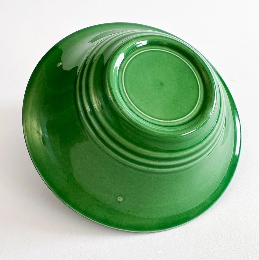Medium green vintage harlequin fruit bowl