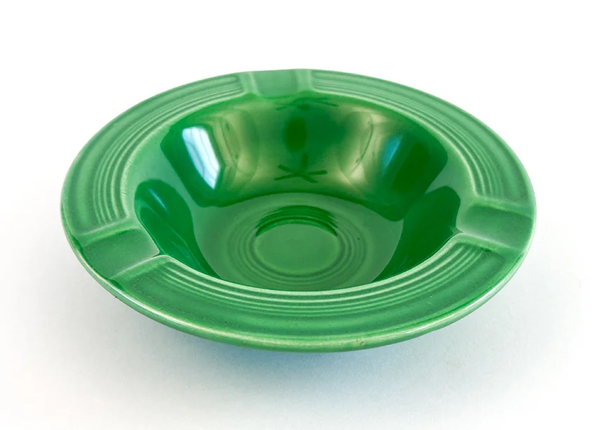 medium green vintage fiestaware ashtray for sale