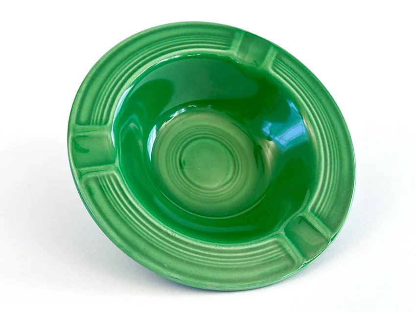 medium green vintage fiestaware ashtray for sale