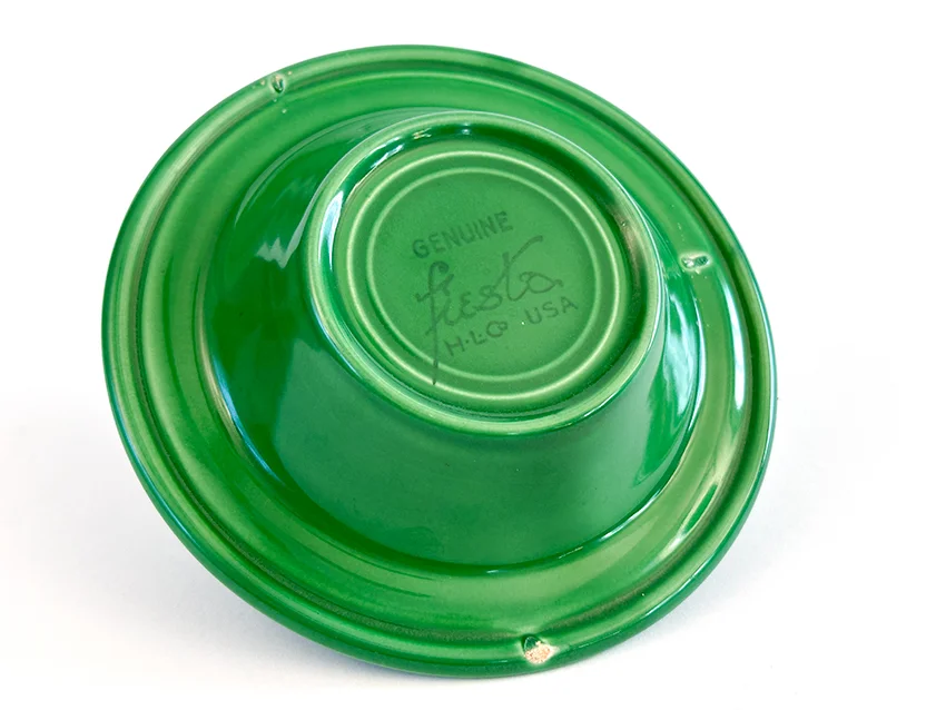 medium green vintage fiestaware ashtray for sale