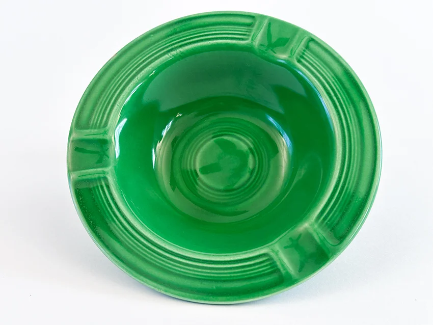 medium green vintage fiestaware ashtray for sale