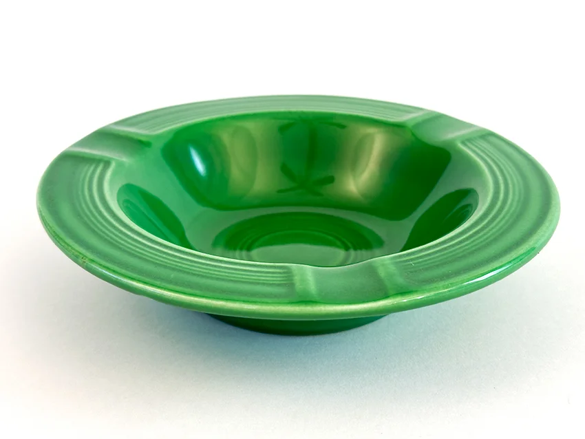 medium green vintage fiestaware ashtray for sale