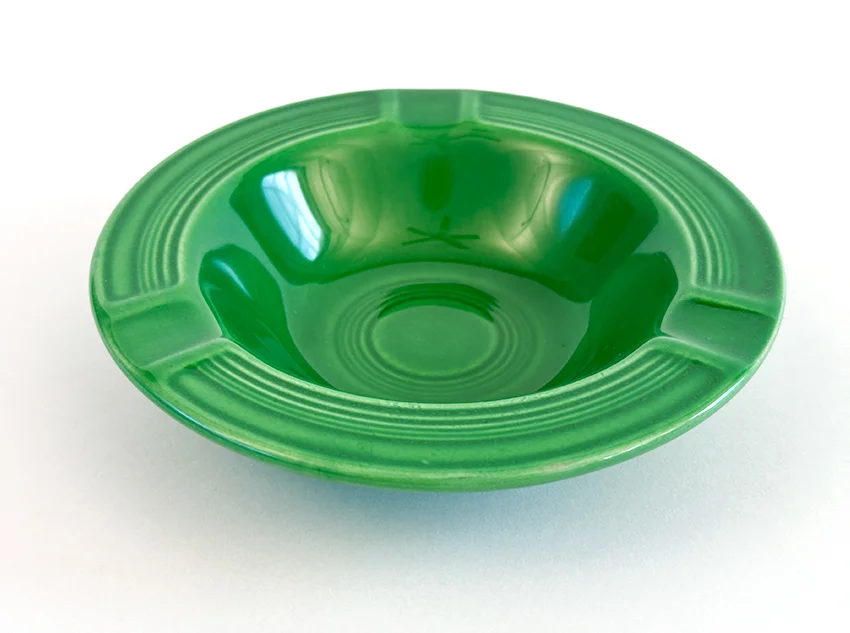 medium green vintage fiestaware ashtray for sale