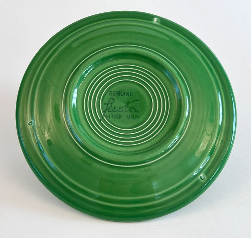 medium green vintage fiestaware 7 inch salad plate