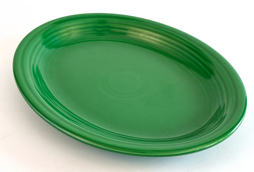 medium green vintage fiestaware oval platter for sale