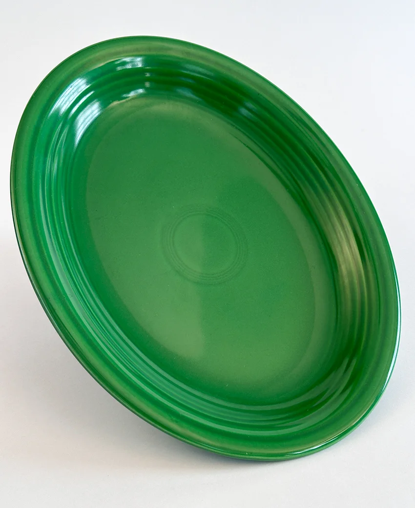 medium green vintage fiestaware oval platter for sale