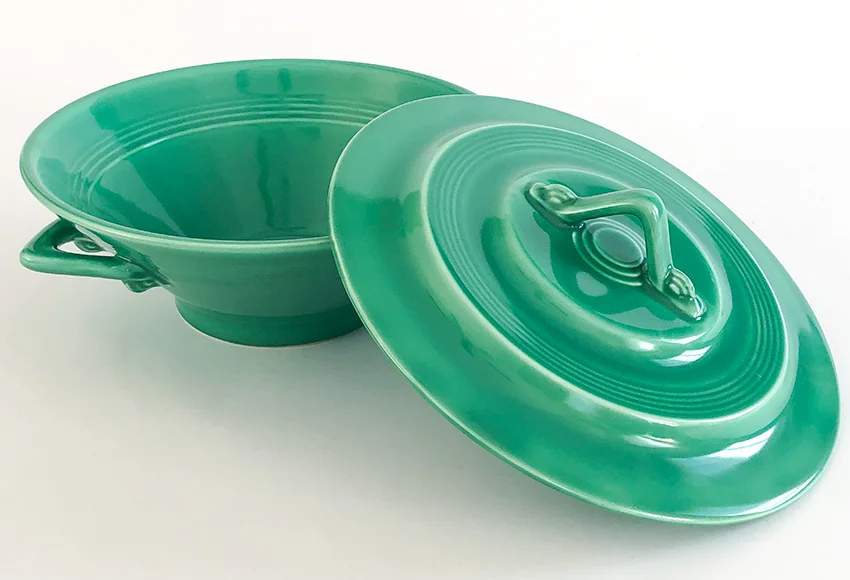 1940s original green harlequin casserole for sale