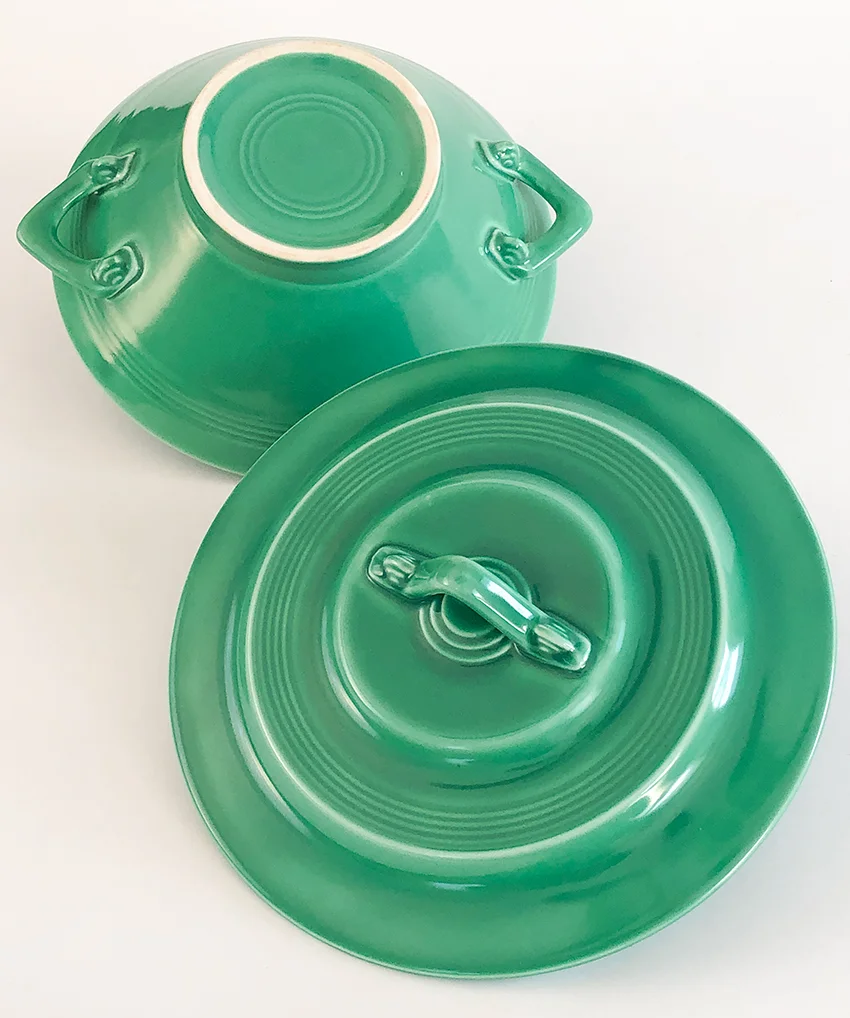 1940s original green harlequin casserole for sale