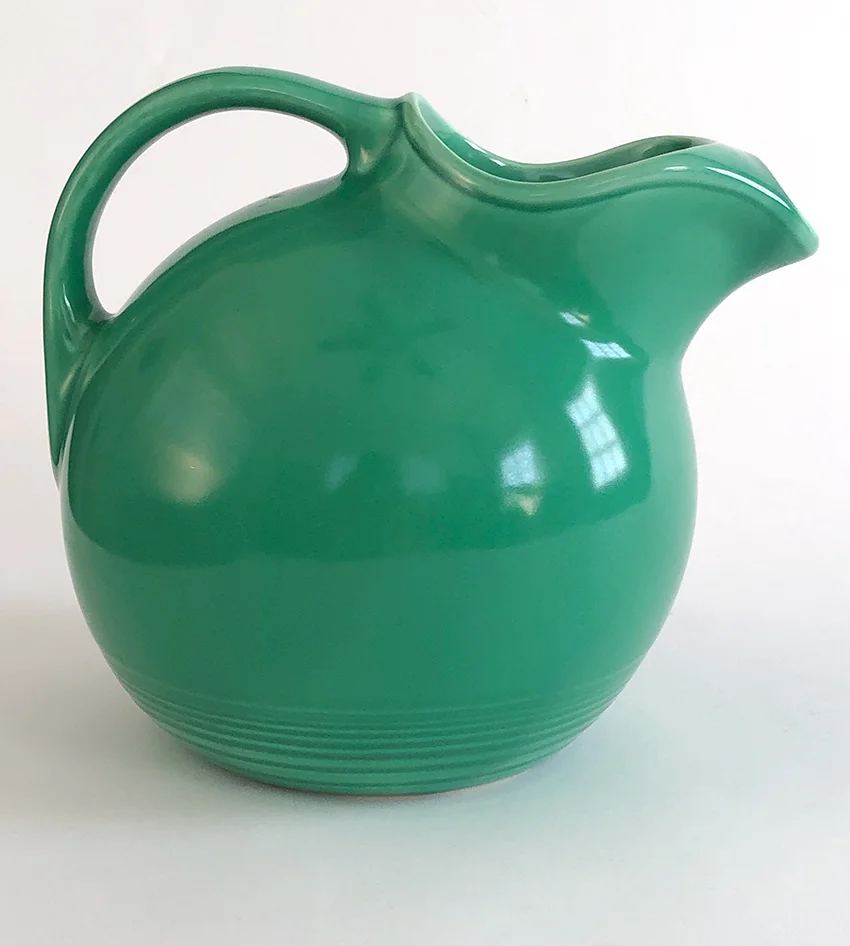 original green vintage harlequin service water ball jug