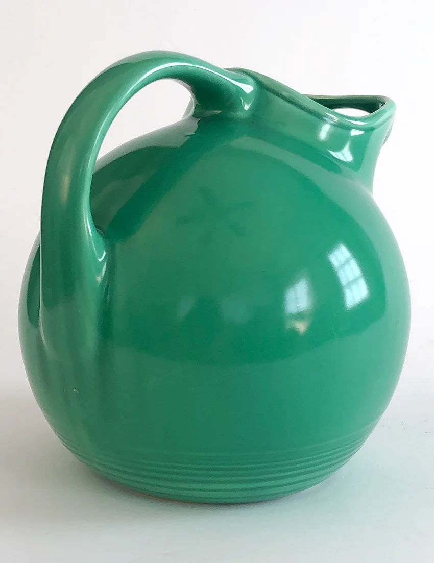 original green vintage harlequin service water ball jug