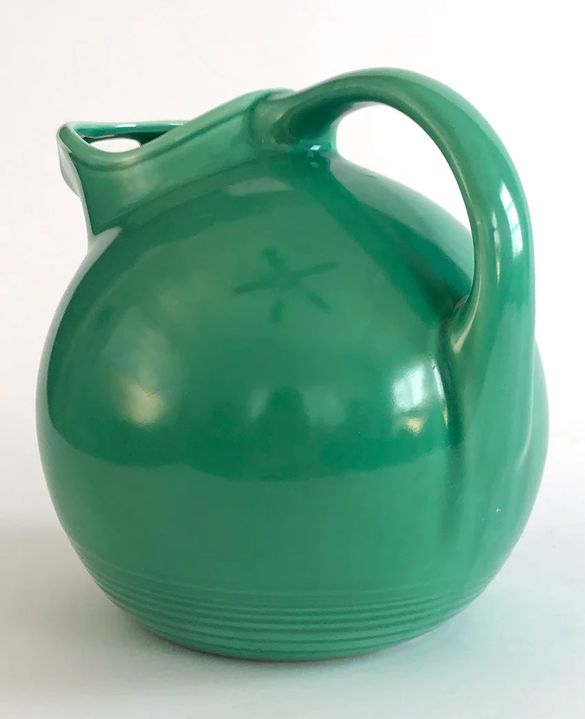 original green vintage harlequin service water ball jug