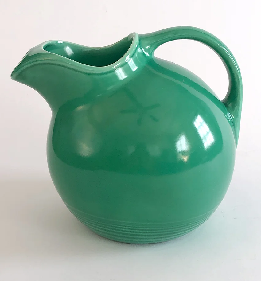 original green vintage harlequin service water ball jug