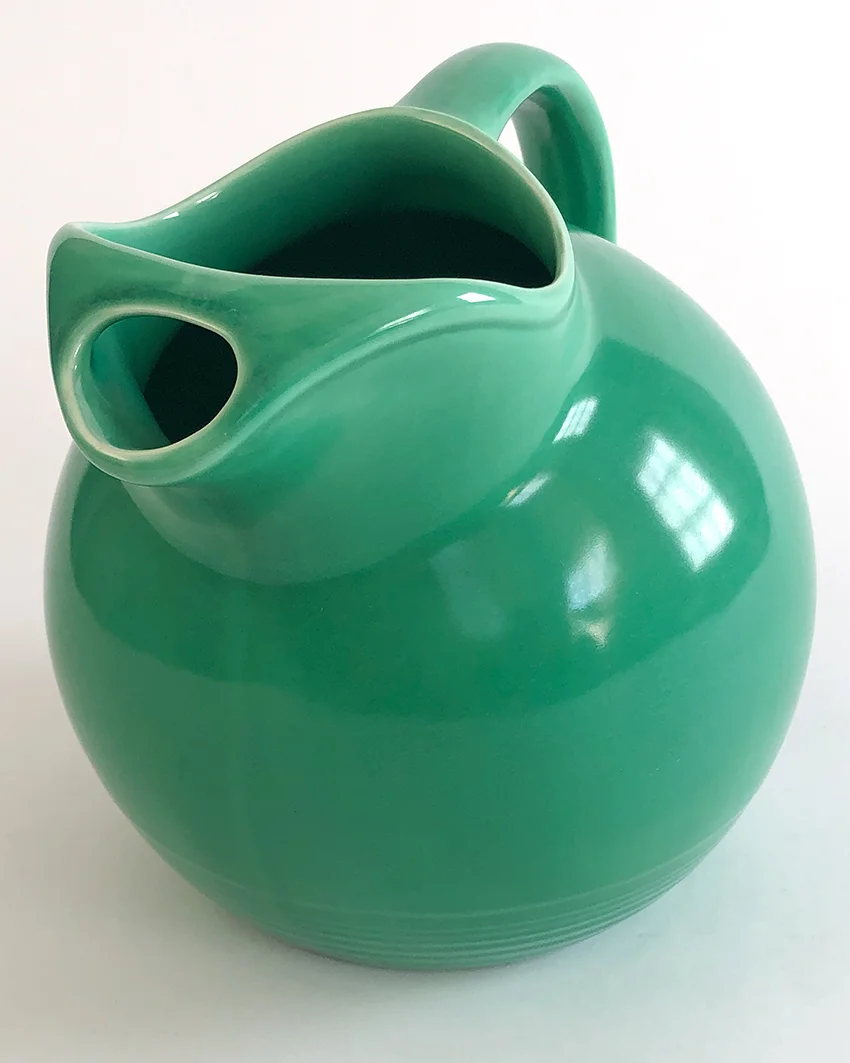 original green vintage harlequin service water ball jug